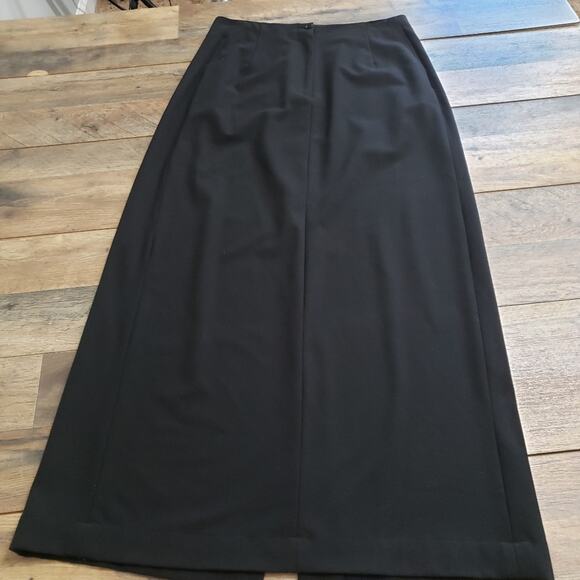 Isda & Co. Stretchy Long Black Pocket Maxi Skirt 12 Minimal Career Corpcore Goth - Picture 1 of 8